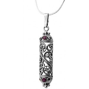 Rafael Jewelry Amulet Pendant in Sterling Silver with Ruby Artistas e Marcas