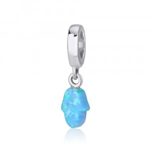 Opal Hamsa Charm in Sterling Silver
 Default Category