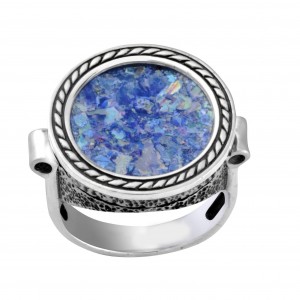 Roman Glass Ring in Sterling Silver by Rafael Jewelry
 Artistas e Marcas