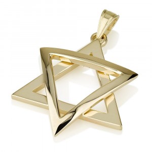Star of David Pendant in Solid 14k Gold  by Ben Jewelry
 Star of David Jewelry