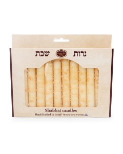 Velas de Shabat de Safed na Cor Amêndoa Velas para Festividades Judaicas
