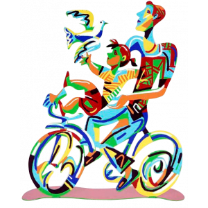 David Gerstein Weekend Ride Bike Rider Sculpture Arte Israelense