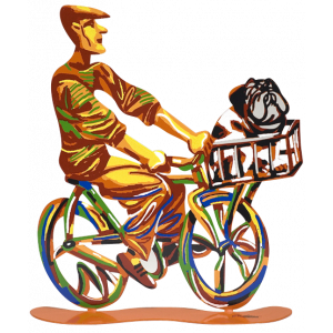 David Gerstein Country Ride Bike Rider Sculpture Arte de David Gerstein 