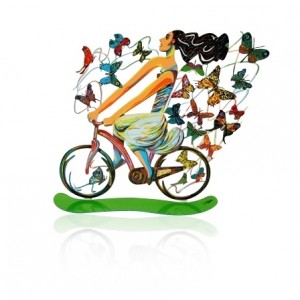 David Gerstein Rider in Euphoria Bike Rider Sculpture Arte de David Gerstein 