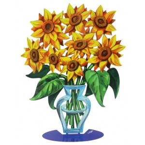 David Gerstein Sunflowers Vase Sculpture Decoração do Lar
