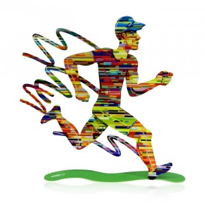 David Gerstein Jogging Man Sculpture Arte Israelense