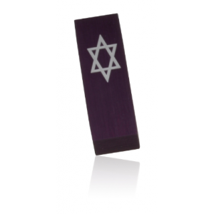 Purple Star of David Car Mezuzah by Adi Sidler Judaica
