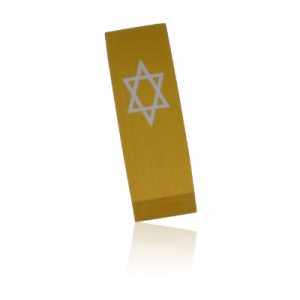 Gold Star of David Car Mezuzah by Adi Sidler Coleção de Estrelas de David