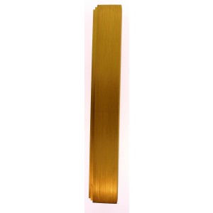 Gold Anodized Aluminum Mezuzah with Three Stair Design by Adi Sidler Artistas e Marcas