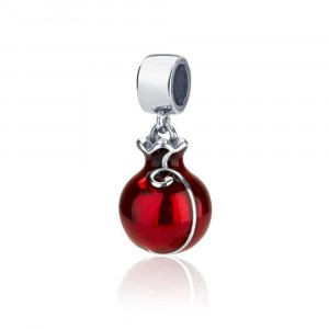 Pomegranate Charm in Sterling Silver Joias Judaicas