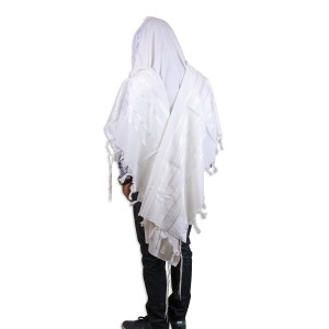 Talitnia White Gilboa Traditional Tallit Ocasiões Judaicas