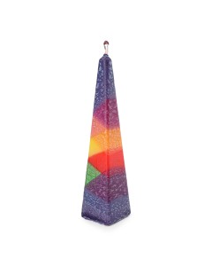 Pyramid Havdalah Candle by Galilee Style Candles - Rainbow Velas para Festividades Judaicas