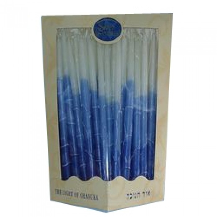 Velas de Parafina de Safed para Chanucá em Azul