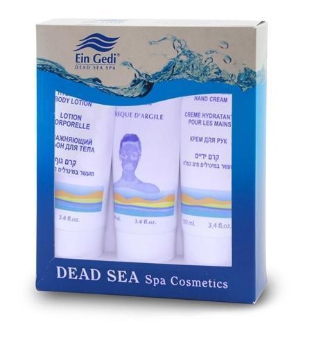 Dead Sea Mud Mask, Hand Cream & Lotion Set (100ml x 3 items)