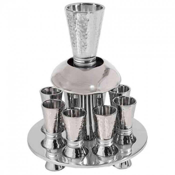 Yair Emanuel 8-Cup Wine Fountain With Hammered Design
