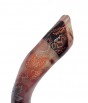 Shofar de Kudu Iemenita Pintado à Mão com Imagens de Jerusalém (Médio)