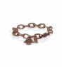 Gold Plated Link Chain Bracelet with Hamsa Charm
