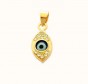 Gold Plated Pendant with Evil Eye and Zircon Stones