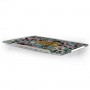 Dorit Judaica Glass Challah Board With Floral Design (Multicolored)