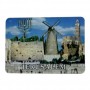 Plastic Magnet with Jerusalem Old City Landmarks and English Text Label